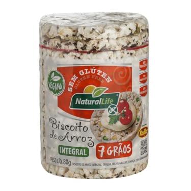 Imagem de Biscoito de Arroz Integral Grande Natural Life - 7 Grãos - Sem Glúten - Vegano - 80g