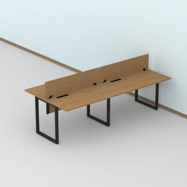 Imagem de Plataforma Dupla 4p 200x120cm Tub Corporativa Light Samba/Preto