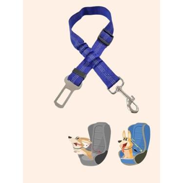Imagem de Coleira de cinto de segurança ajustável para carro, instalação simples, compatível com vários arreios para animais de estimação, sistema de retenção ajustável para cães garante proteção segura para