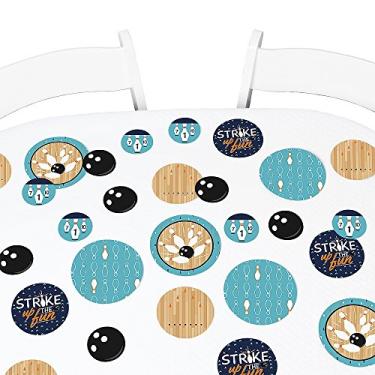 Imagem de Big Dot of Happiness Strike Up the Fun – Bowling – Confetes de festa de aniversário ou chá de bebê – Decorações de festa – Confetes grandes com 27 unidades