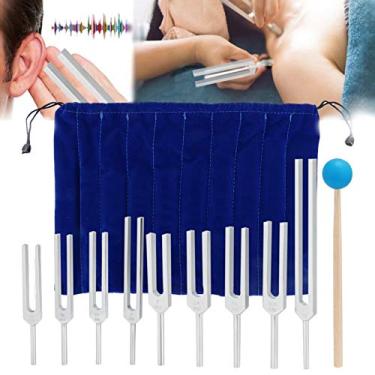 Imagem de Conjunto de diapasão, 9 peças 174/285/396/417/528/639/741/852/963Hz frequência auditiva afinação Beautymisc Chakra musical de cura perfeita para afinadores, dispositivo afinador de instrumentos