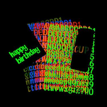 Imagem de 9 folhas que brilham no escuro letras e números adesivos - vinil autoadesivo de 2,5 cm à prova d'água com alfabeto luminoso para laptop, scrapbooking, projetos de arte, material escolar, placas de