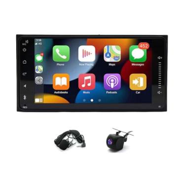 Imagem de Estéreo automotivo para Toyota Land Cruiser 1998-2007, rádio HD com tela sensível ao toque Android 14 com CarPlay Android Auto 2GB + 32GB receptor de rádio automotivo GPS Navi + câmera AHD WiFi