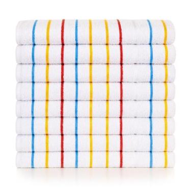Imagem de Pano Copa Bonjuor Felpudo _ Kit Com 10 Unidades Cor Branco - Toalhas G