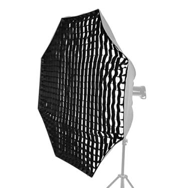 Imagem de Grade de Favos Mel Preta para Softbox Octogonal Fotografia 140cm 55in Design com Fecho Laço Instalação Fácil Controle Derramamento Luz e Ângulo Propagação Profissional Retrato Produto Acessórios Fotog