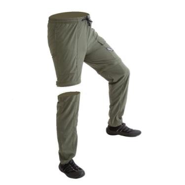 Imagem de Calça de Pesca Proteção Solar UV com Ziper Joelho Hidronatic Musgo - M