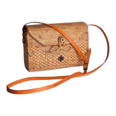 Imagem de Utama Bolsa de vime - Bolsa de vime feita à mão, Laço quadrado, Regular, Boho