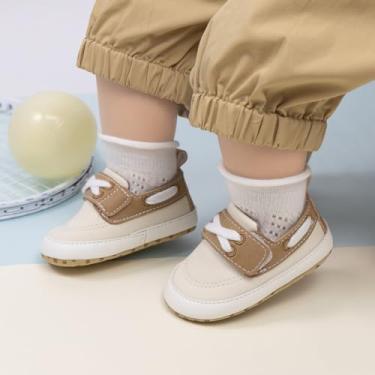 Imagem de Mocassins para bebês meninos meninas sola macia mocassins meninas primeira caminhada sapatos sociais, A01/Bege, 12-18 Months Toddler