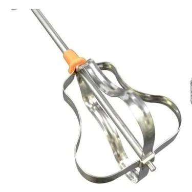 Imagem de Batedor Manual de Ovos Semi-Automático, 30 cm, Aço Inox e Plástico Resistente, para Claras e Misturas na Cozinha