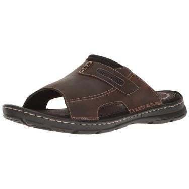 Imagem de Rockport Sandália masculina Darwyn 2 Slide, Couro marrom Ii, 41