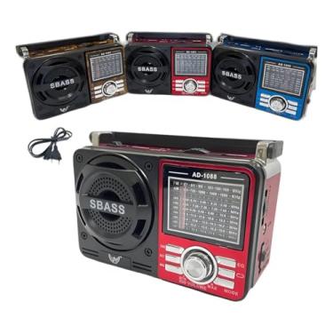 Imagem de Radio Retro Bluetooth 5.0 Portátil Am Fm Usb Cartão Sd Cor Marrom Madeira Vianova (Vermelho)