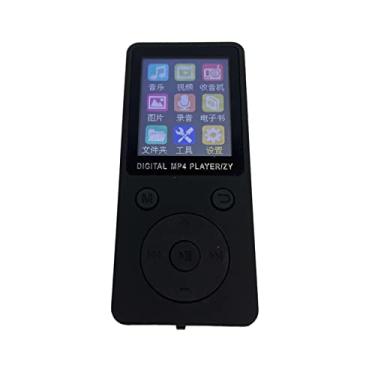 Imagem de Leitor de Música MP4 de Tela Portátil Com Fone de Ouvido, Longo Tempo de Espera para Amantes de Música e Entusiastas de Viagens (Preto)