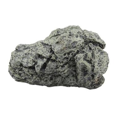 Imagem de Aramox Réptil Escondendo Caverna Tartaruga Basking Rock Aquário Decoração Resina para Tartarugas Peixes, Com Rock Olhar Seguro Escalada Terraço (S)