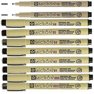 Imagem de SAKURA pigma micron case 3 fineliners zwart | 6 stuks