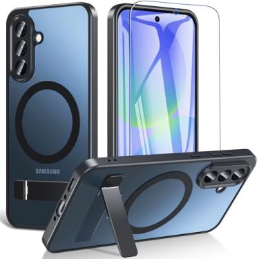Imagem de Zhendecase Capa para Samsung A56 5G, capa magnética fosca para celular com 1 protetor de tela, capa de telefone à prova de choque para Samsung Galaxy A36 5G/A56 5G 6,7 polegadas [proteção de nível