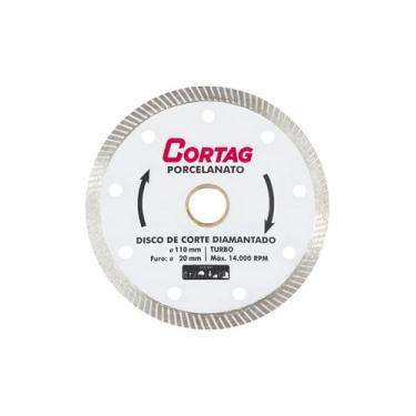 Imagem de Disco Diamantado Porcelanato Turbo Fino Cortag 110mm Seco