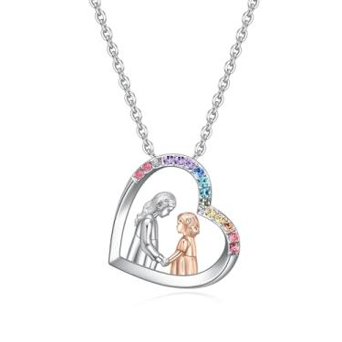 Imagem de Colar de irmãs com coração e irmã para irmãs grandes, Natal, aniversário, dia dos namorados, colares de amizade, Normal, Latão, Strass Sem Pedra Preciosa