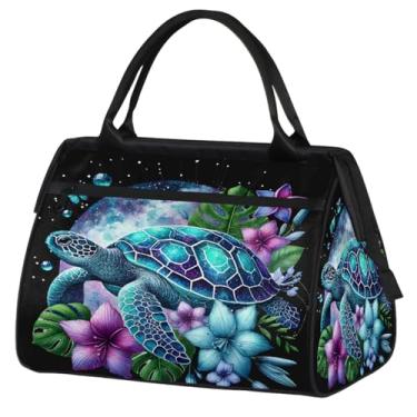 Imagem de Bolsa pequena para o fim de semana para mulheres, homens, unicórnio, girassol, flor, dobrável, bolsa esportiva leve para academia, Cor: 2, 15.2*8.3*11.6 inch, Moderno