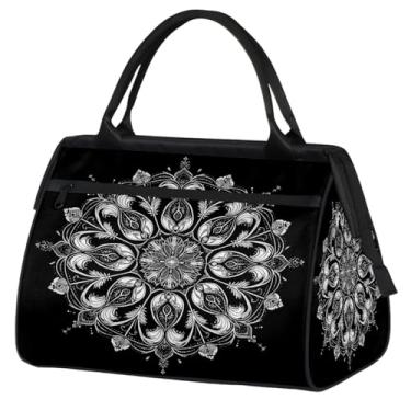 Imagem de Bolsa pequena para o fim de semana, feminina, masculina, rosa, vermelha, dobrável, bolsa esportiva leve para academia, Cor: 43 cm, 15.2*8.3*11.6 inch, Moderno