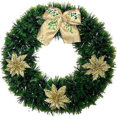 Imagem de Guirlanda Porta de Natal Enfeite Decoração Natalina de Luxo Vermelho ou Dourado 30cm (Vermelho Mod.3)