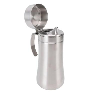 Imagem de AYNEFY Frasco Dispensador de Azeite de Oliva Em Aço Inoxidável, Molho de Soja Com Vinagre à Prova de Vazamentos, Recipiente de Armazenamento de óleo Com Bico Livre de Gotejamento para (800ML)