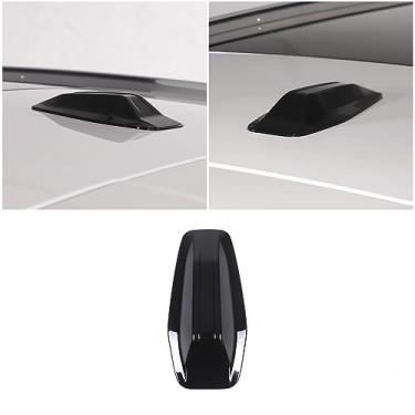 Imagem de Cobertura de antena de tubarão para teto de carro compatível com BMW X1 U11 2023 2024 ABS 1 peça de proteção de antena de rádio acessórios de acabamento (preto brilhante)