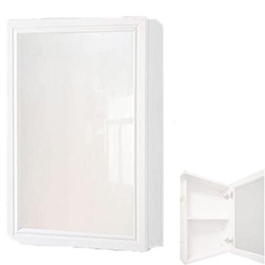 Imagem de SPXMQSS Armários de banheiro com espelho, armário de espelho de banheiro porta única armazenamento de banheiro armário de parede de banheiro com espelho pequeno espaço de apartamento liga de alumínio