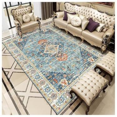 Imagem de SPXMQSS Tapetes de chão para sala de estar laváveis, tapetes para sala de estar macios antiderrapantes e resistentes a manchas tapetes grandes dobráveis para quarto sala de jantar G 100 x 160 cm