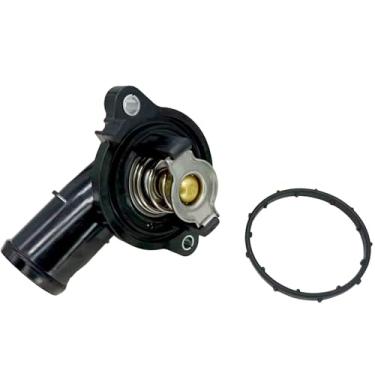 Imagem de GUIYINT 902-3035 5184977AD 5184977AE 824-203 Conjunto de carcaça de termostato de refrigeração de alumínio compatível com Chrysler 2011-2022 300, Dodge 2011-2022 Challenger Charger 3.6L