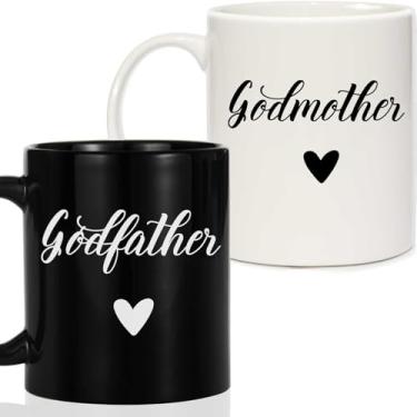 Imagem de Breezy Valley Presente de proposta de padrinhos para padrinhos padrinhos - Will You Be My Godfather Godfather Godmother Canecas de proposta de batismo, melhor presente de aniversário de Natal para