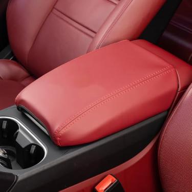 Imagem de MaKeHoblion Capa protetora de caixa de apoio de braço para console central de mudança de marchas para carro com acabamento antiarranhões moldura adesiva para Porsche Cayenne 2018-2025 acessórios