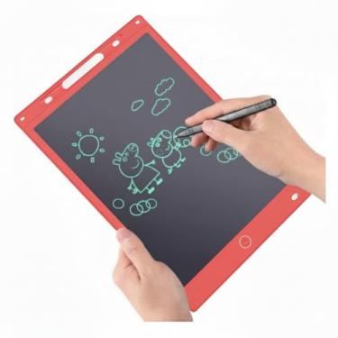 Imagem de Lousa Mágica LCD Tablet de Escrita e Desenho com Cores e Tamanhos Especiais – Educativos e Divertidos (Vermelho, 10 polegadas)