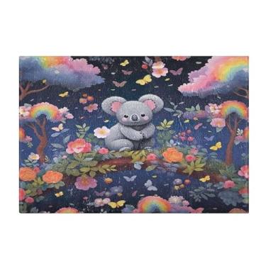 Imagem de Burbuja Tapete de banho Koalas, tapete de banheiro absorvente extra macio com suporte antiderrapante para banheiro, banheira, chuveiro, 41 x 61 cm