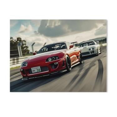 Imagem de HouLaiZhe Jdm Car S15 Vs Sup Extreme Speed Sports Posters Tela Estética Decoração de Parede Pintura de Parede Impressões Sala de Galeria Decoração de Parede para Quarto Sala de Estar Escritório 18 x
