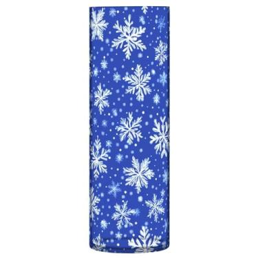 Imagem de CEBUGI Vaso de flores de flocos de neve caindo 10 cm x 30 cm Vaso cilíndrico para flores, vaso transparente inquebrável para decoração de casa de festa de casamento