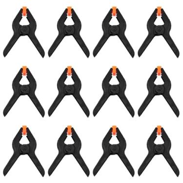 Imagem de Dsjnf Grampo de mola de nylon de plástico preto, grampos pesados de 7,6 cm para clipes de fundo de artesanato, abertura de 35 mm/1,37 polegadas para suporte de fundo encerado, decoração de casa