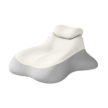Imagem de Ｂｅｓｇａ Travesseiro de espuma viscoelástica em formato de cunha, moderno, multifuncional, antiderrapante, macio, para dormir de bruços em casa, Cinza Claro Bege