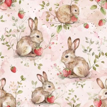 Imagem de Conjunto de 1 capa de almofada decorativa de coelho, capa de almofada quadrada para sofá de Páscoa, capa de almofada de casa de fazenda ao ar livre, sofá, sala de estar, quarto, decoração de casa 45 x