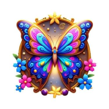 Imagem de Kit De Pintura Em Diamante 5D DIY Com Borboleta Abstrata Colorida, Lon