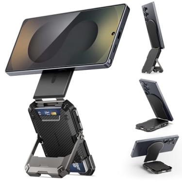 Imagem de SUPCASE Para carteira MagSafe, carteira magnética para homens, [suporte de 5 cartões] [suporte ajustável] [bloqueio RFID] suporte de cartão de telefone tripé para Samsung Galaxy S25, Google Pixel 10 e