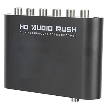 Imagem de Naroote Decodificador de áudio Coaxial óptico Digital para Sala de Concertos de Home Theater Conversor DTS 5.1CH para Reprodutores de DVD, Saída Estéreo Analógica para Reprodutores de Vídeo HD