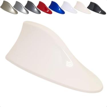 Imagem de Antena Tubarão Shark com Sinal de Rádio FM AM Multimarcas Ideal para Carros com Teto Curvo (Pérola)