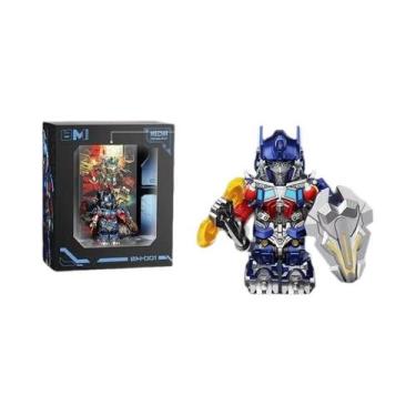 Imagem de Mini Robô De Transformação Blocos De Montar Optimus Prime MOC Figuras 