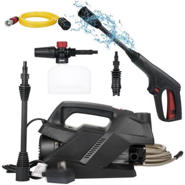 Imagem de aqxreight Lavadora de Pressão Elétrica, Motor de Indução Sem Escova, Lavadora de Carro de Alta Pressão Com Interruptor de Proteção contra Vazamento de Manômetro Visual, para Limpeza de (black)