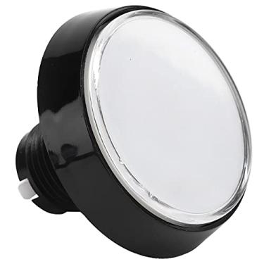 Imagem de POCREATION 60mm Grande Redondo Plano LED Light Push Console de Jogo Com Suporte Giratório para Máquina de Guindaste de Jogo (Branco+LED+interruptor de três pernas)