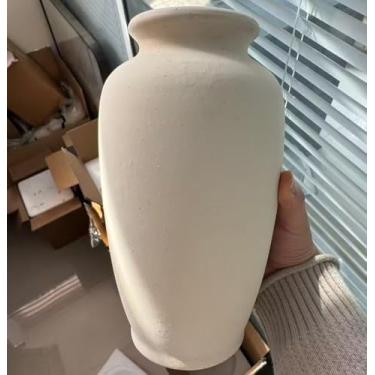 Imagem de Vaso de cerâmica bege - vaso decorativo boêmio, vasos altos de terracota e cerâmica decorativa são adequados para decorar salas de estar, cozinhas e quartos.