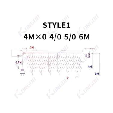 Imagem de Luzes De Natal LED Em Forma De Cortina Para Exterior 4/6/12M Para Deco