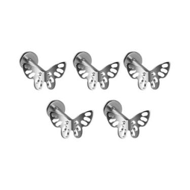 Imagem de Brinco De Piercing Labret Em Titânio Com Zircônia Em Forma De Borbolet