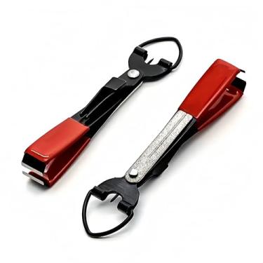 Imagem de 1 alicate de pesca multifuncional 4 em 1 com cortador de linha e removedor de anzol - Manutenção de equipamentos, acessórios de pesca, vermelho