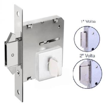 Imagem de Fechadura Arouca 5006 Banheiro Porta de correr Roseta quadrada, Cromad